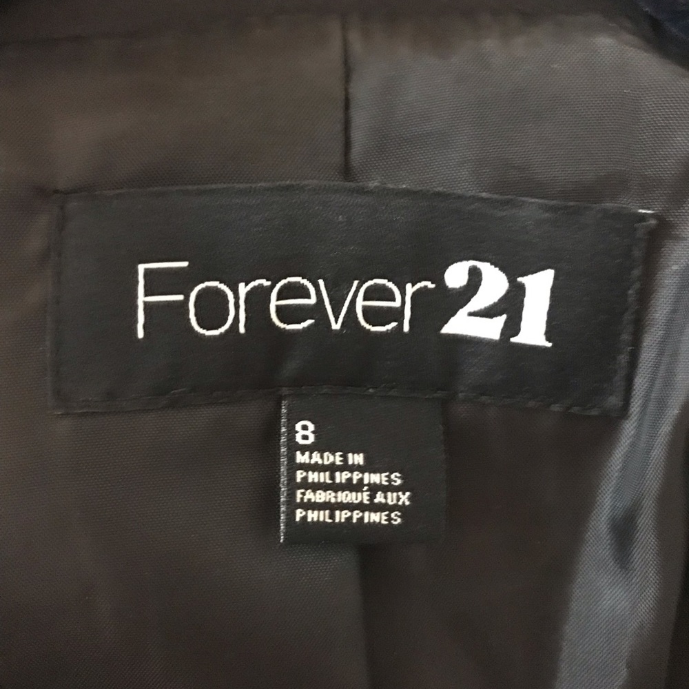 Forever 21 Black Satin-Effect Black Blazer - Picture 3 of 3